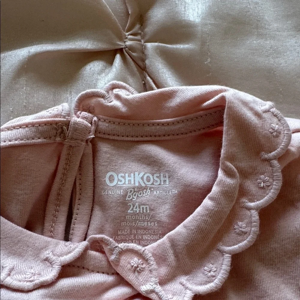 OshKosh B'gosh Light Pink Scalloped Collar Bodysuit